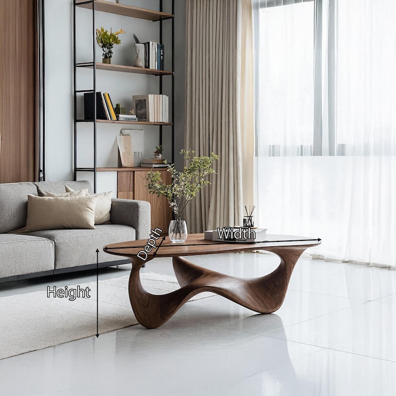 수제작된 내구성 있는 모던 원목 커피 테이블, 지속 가 - Sustainable Living Design 리뷰 및 가격